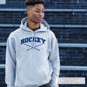 Hockey Hooded Sweatshirt - Hockey Crossed Sticks Logo