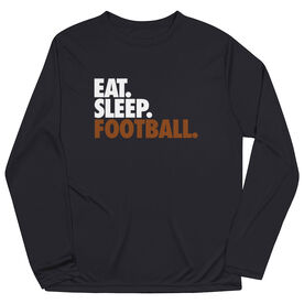 Football Long Sleeve Performance Tee - Eat. Sleep. Football.