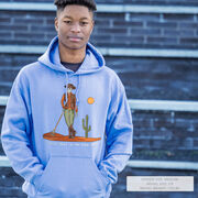 Guys Lacrosse Hooded Sweatshirt - Slingin Heat In The High Noon