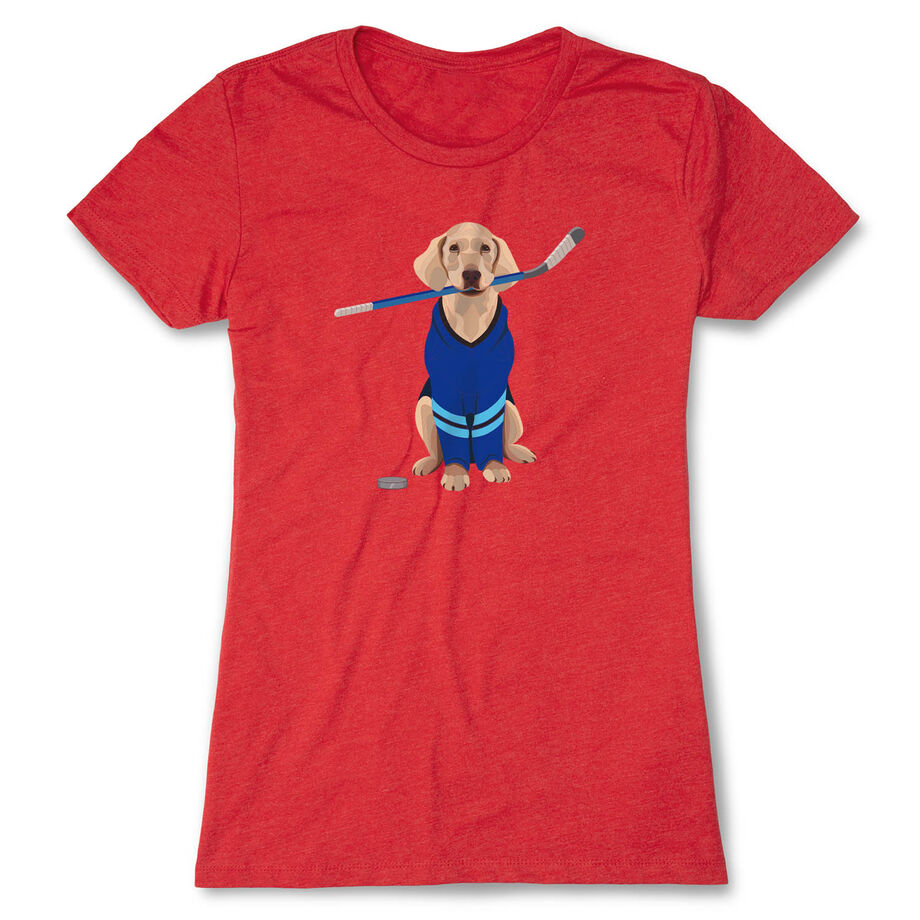 Hockey Women's Everyday Tee - Puck The Hockey Dog