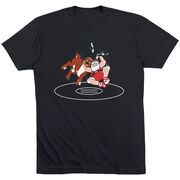 Wrestling T-Shirt Short Sleeve - Wrestling Reindeer