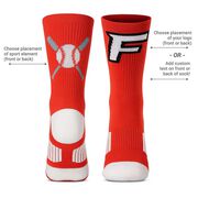 Custom Team Woven Mid-Calf Socks - Baseball