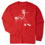 Soccer Tshirt Long Sleeve - Santa Player