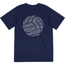 Volleyball Short Sleeve Performance Tee - Volleyball Words