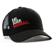 Baseball Trucker Hat - Eat Sleep Baseball