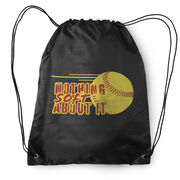 Softball Drawstring Backpack - Nothing Soft About It