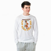 Guys Lacrosse Long Sleeve Performance Tee - Play Hard, Chill Easy