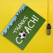 Soccer Greeting Card - Thanks Soccer Coach