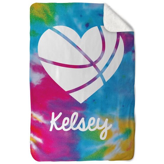 Basketball Sherpa Fleece Blanket Personalized Tie Dye Pattern With Custom Fleece Blanket Pattern Basketball Sherpa Fleece Blanket Personalized Tie Dye Pattern With Custom Fleece Blanket Pattern