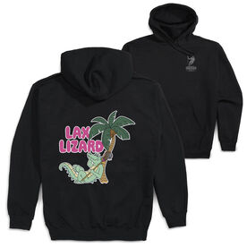 Guys Lacrosse Hooded Sweatshirt - Lax Lizard (Back Design)