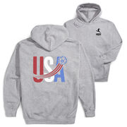 Soccer Hooded Sweatshirt - USA Patriotic (Back Design)