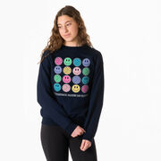 Volleyball Crewneck Sweatshirt - Volleyball Makes Me Happy