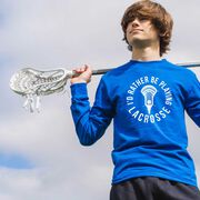 Guys Lacrosse Tshirt Long Sleeve - I'd Rather Be Playing Lacrosse