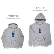 Hockey Hooded Sweatshirt - Puck The Hockey Dog