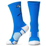 Guys Lacrosse Woven Mid-Calf Socks - Lax Helmet - Blue