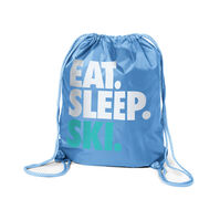 Skiing & Snowboarding Sport Pack Cinch Sack Eat. Sleep. Ski.