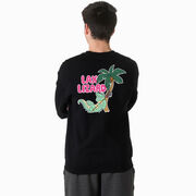 Guys Lacrosse Crewneck Sweatshirt - Lax Lizard (Back Design)
