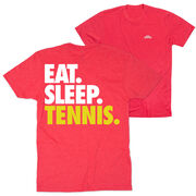 Tennis Short Sleeve T-Shirt - Eat. Sleep. Tennis. (Back Design)