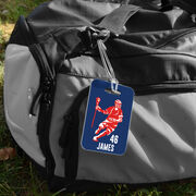 Guys Lacrosse Bag/Luggage Tag - Personalized Dodger Silhouette