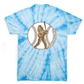 Baseball T-Shirt Short Sleeve - Baseball Bigfoot Tie Dye