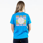 Volleyball Short Sleeve T-Shirt - Bump, Set, Spike (Back Design)