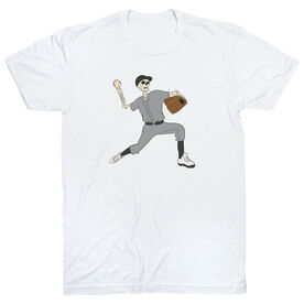 Baseball Short Sleeve T-Shirt - Baseball Bones [Adult X-Small/White] - SS
