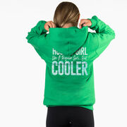 Hockey Hooded Sweatshirt - Hockey Girls Are Cooler (Back Design)