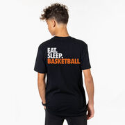 Basketball Short Sleeve T-Shirt - Eat. Sleep. Basketball. (Back Design)