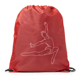 Gymnastics Drawstring Backpack - Gymnast Sketch