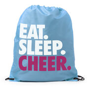 Cheerleading Drawstring Backpack Eat. Sleep. Cheer.