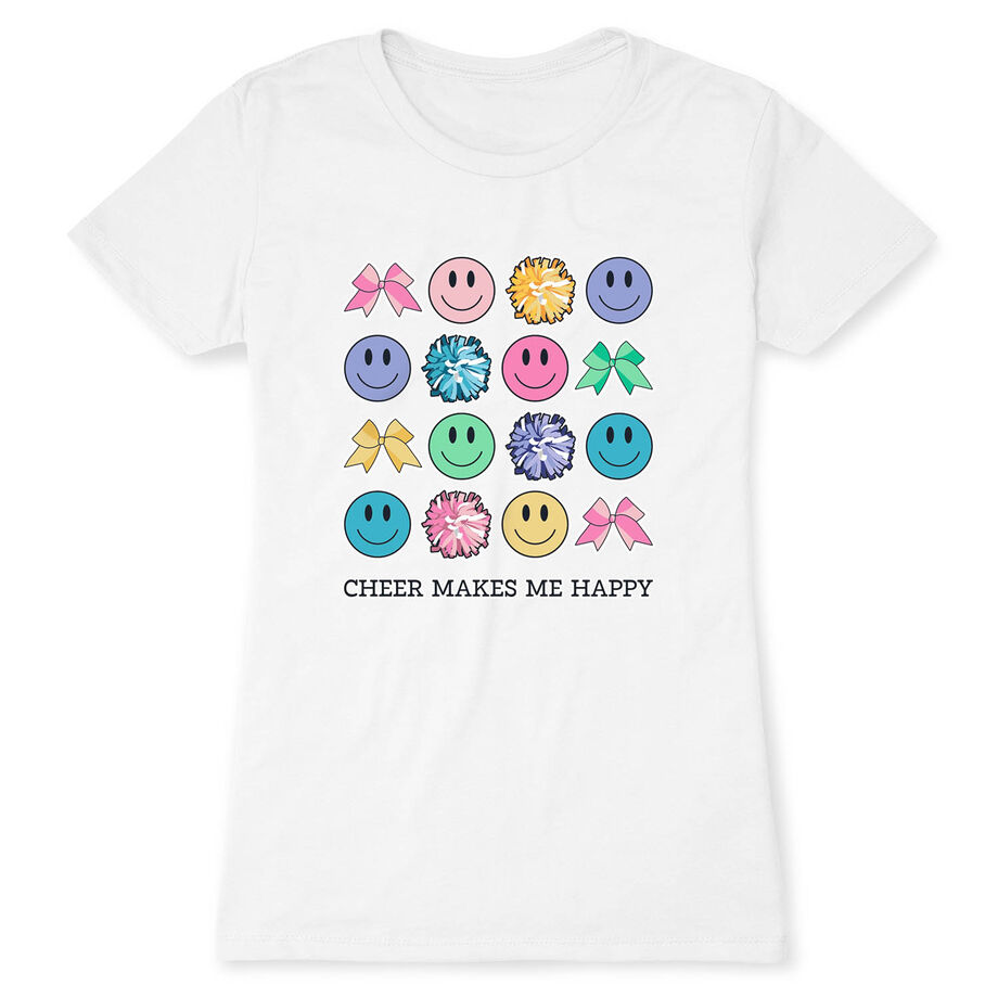 Cheerleading Women's Everyday Tee - Cheer Makes Me Happy