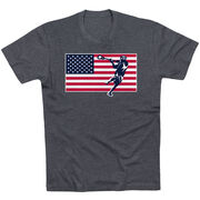 Guys Lacrosse Short Sleeve T-Shirt - Patriotic Lacrosse