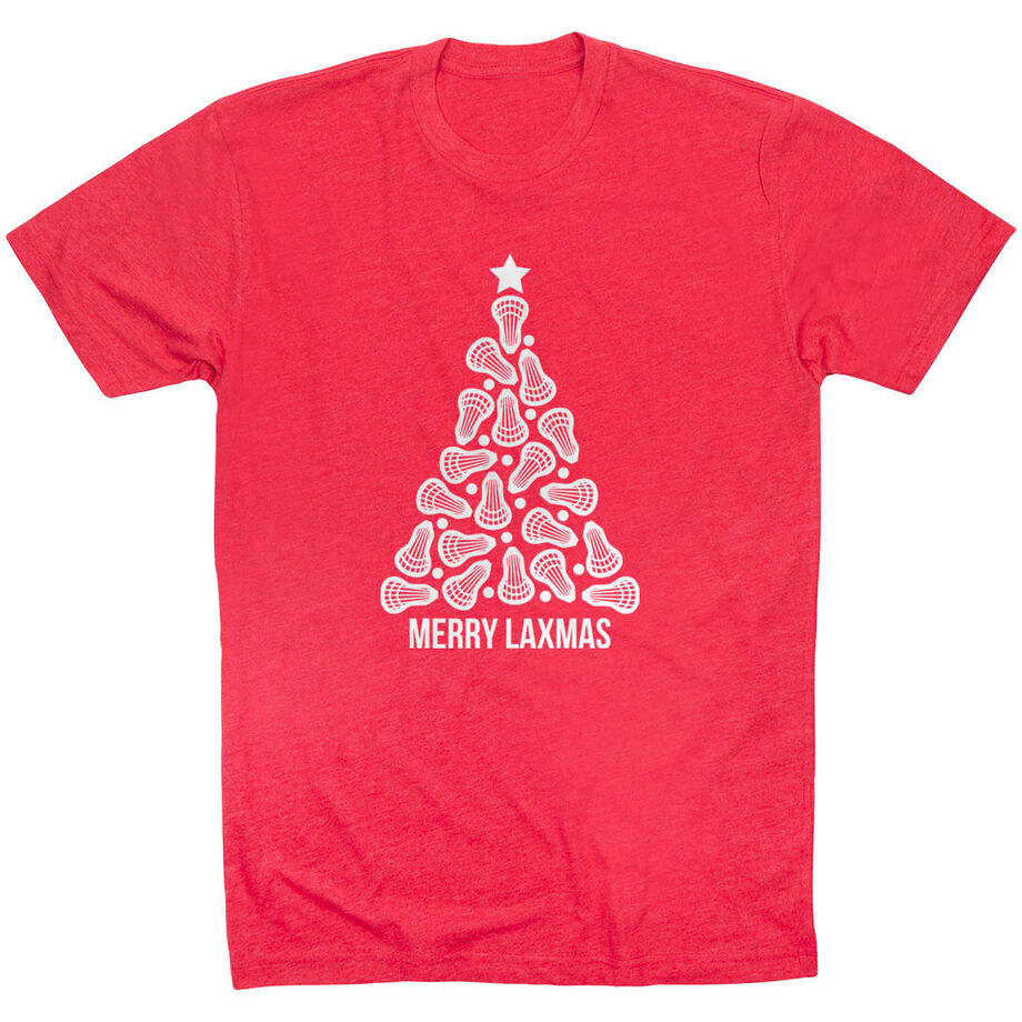 Lacrosse Short Sleeve T-Shirt - Merry Laxmas Tree