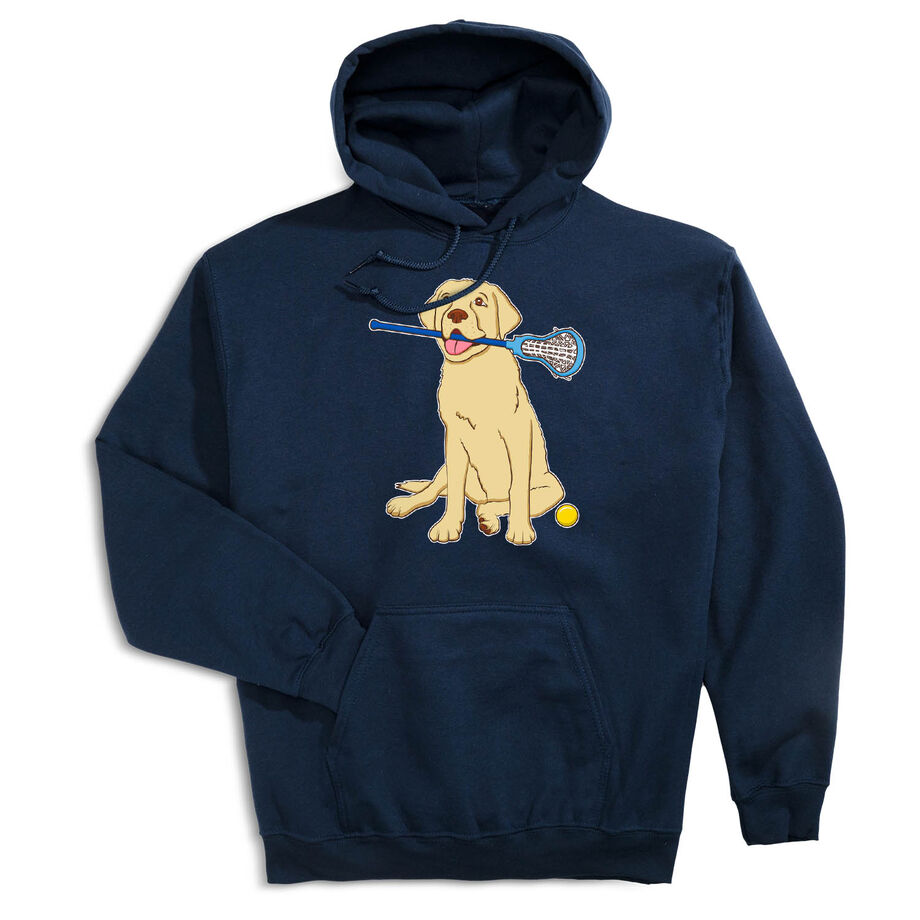 Girls Lacrosse Hooded Sweatshirt - Chase The Lax Dog