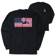 Soccer Tshirt Long Sleeve - Patriotic Soccer (Back Design)