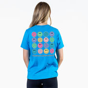 Volleyball Short Sleeve T-Shirt - Volleyball Makes Me Happy (Back Design)