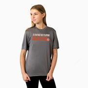 Basketball Short Sleeve Performance Tee - I'd Rather Be Playing Basketball