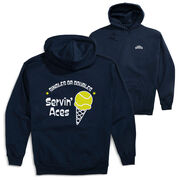 Tennis Hooded Sweatshirt - Servin' Aces (Back Design)