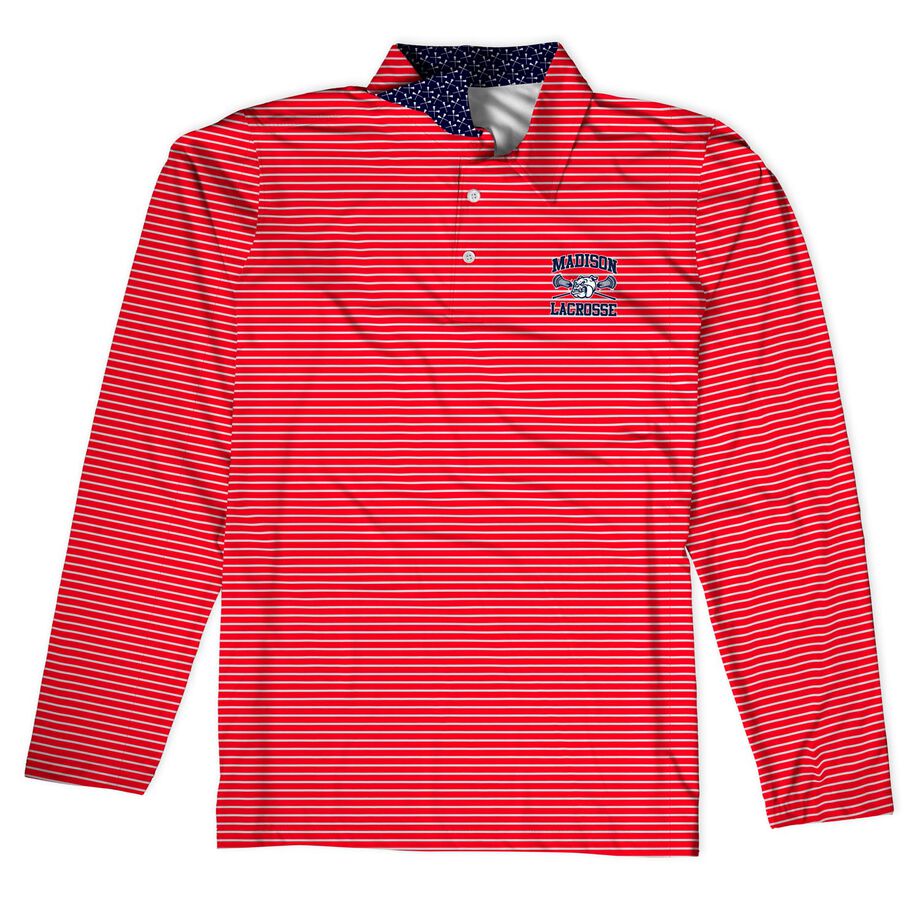 Custom Team Long Sleeve Polo - Guys Lacrosse