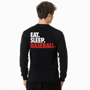 Baseball Tshirt Long Sleeve - Eat. Sleep. Baseball (Back Design)