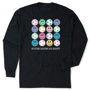 Soccer Tshirt Long Sleeve - Soccer Makes Me Happy