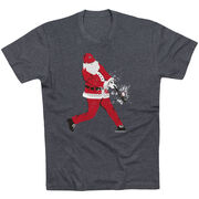 Baseball T-Shirt Short Sleeve Home Run Santa