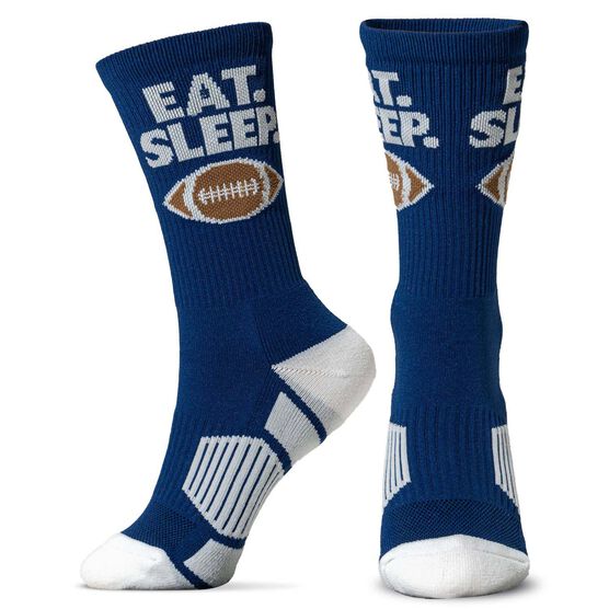 Football Woven Mid-Calf Socks - Eat Sleep Football