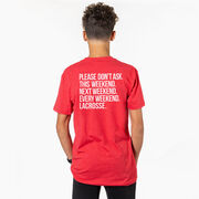 Lacrosse Short Sleeve T-Shirt - All Weekend Lacrosse (Back Design)