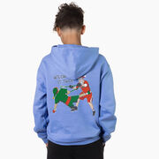 Guys Lacrosse Hooded Sweatshirt - Checking It Twice Lacrosse (Back Design)