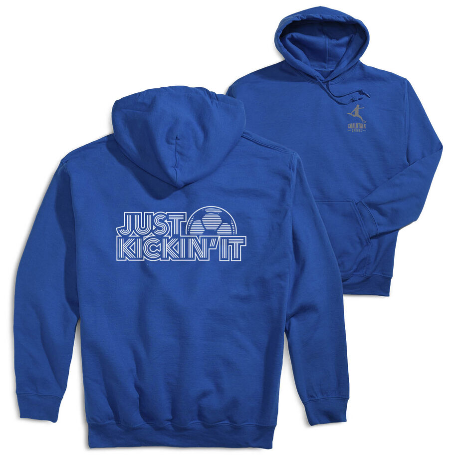 Soccer Hooded Sweatshirt - Just Kickin' It (Back Design)