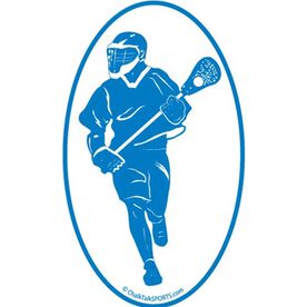 Fast Break Lacrosse Oval Car Magnet (Blue)