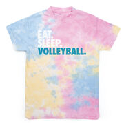 Volleyball Short Sleeve T-Shirt - Eat. Sleep. Volleyball Tie Dye