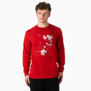 Guys Lacrosse Tshirt Long Sleeve - Santa Laxer