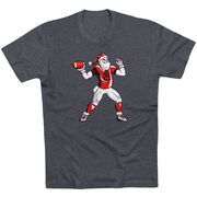 Football Short Sleeve T-Shirt - Touchdown Santa